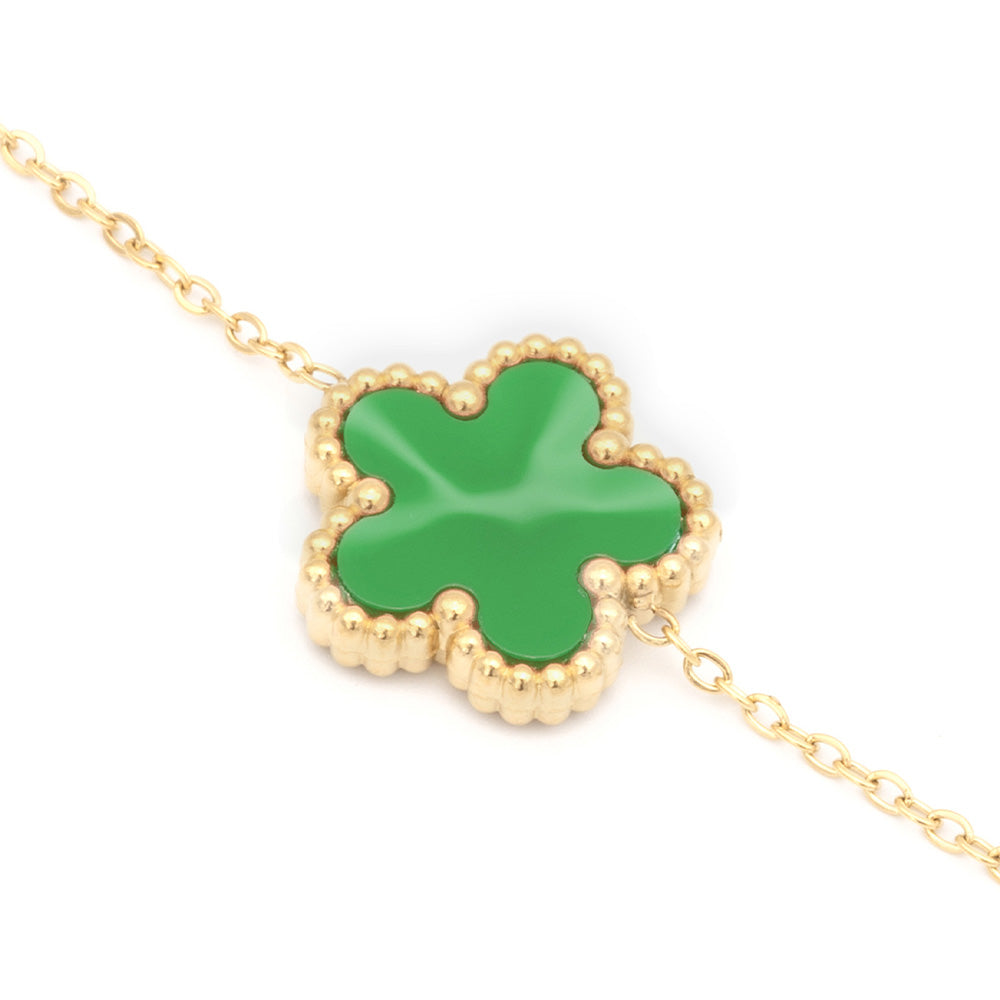 Bracciale Gold con Fiore Verde - Small - Bracciale