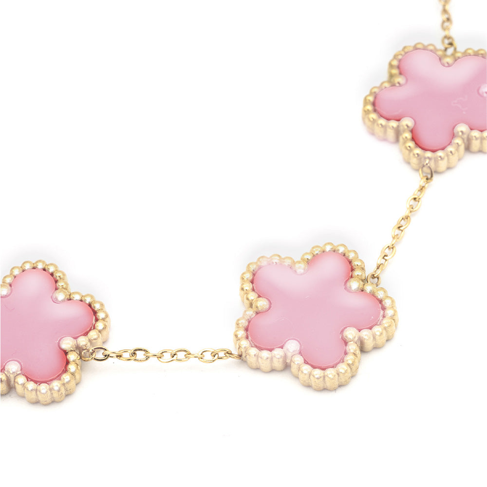 Bracciale Gold con Fiori Rosa - Small - Bracciale