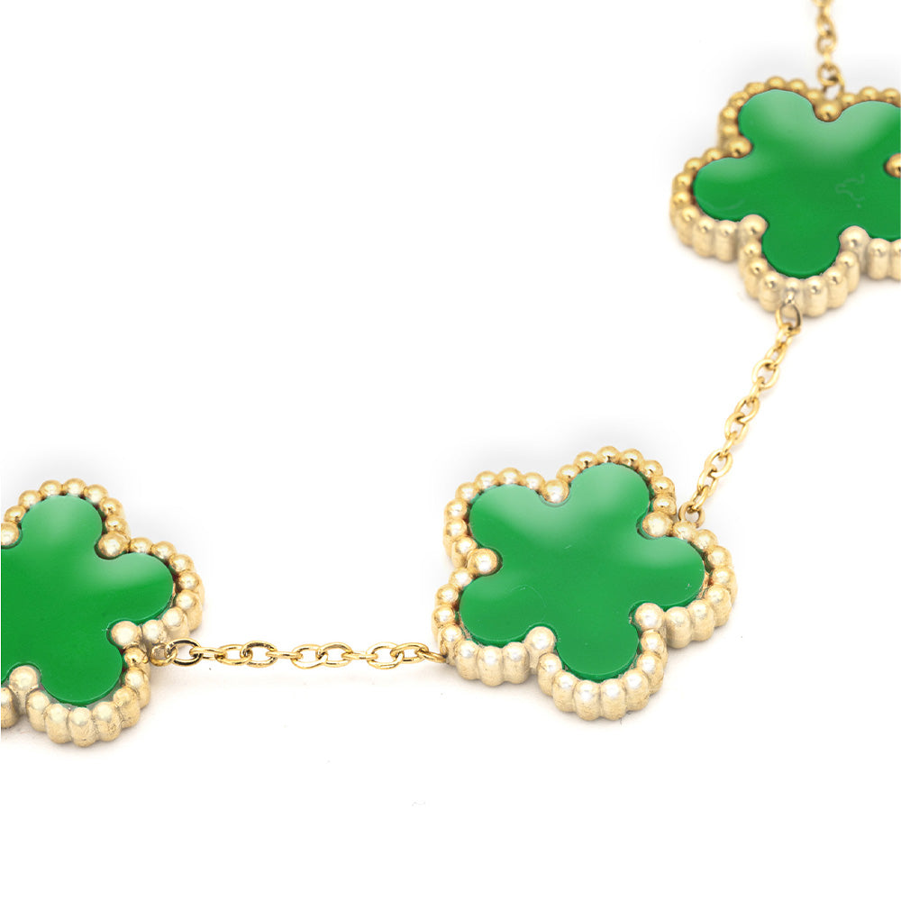 Bracciale Gold con Fiori Verdi - Small - Bracciale