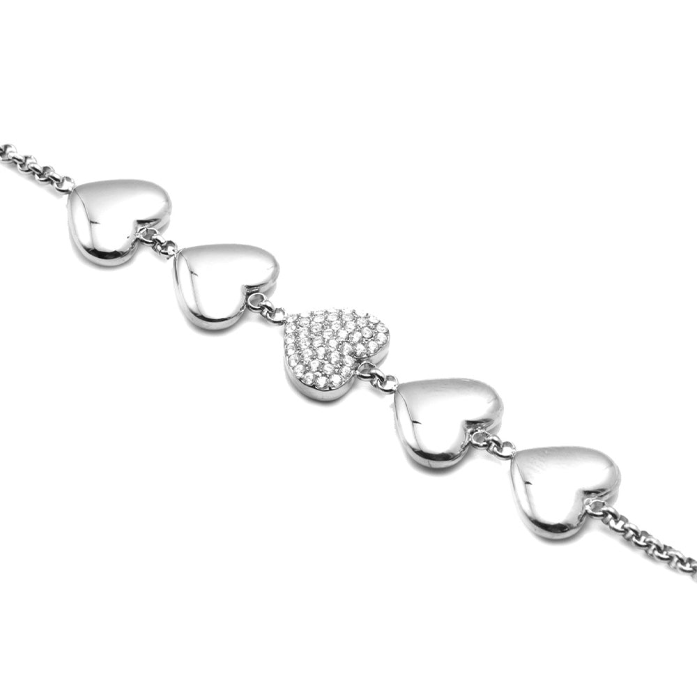 Bracciale Silver Cinque Cuori - Bracciale