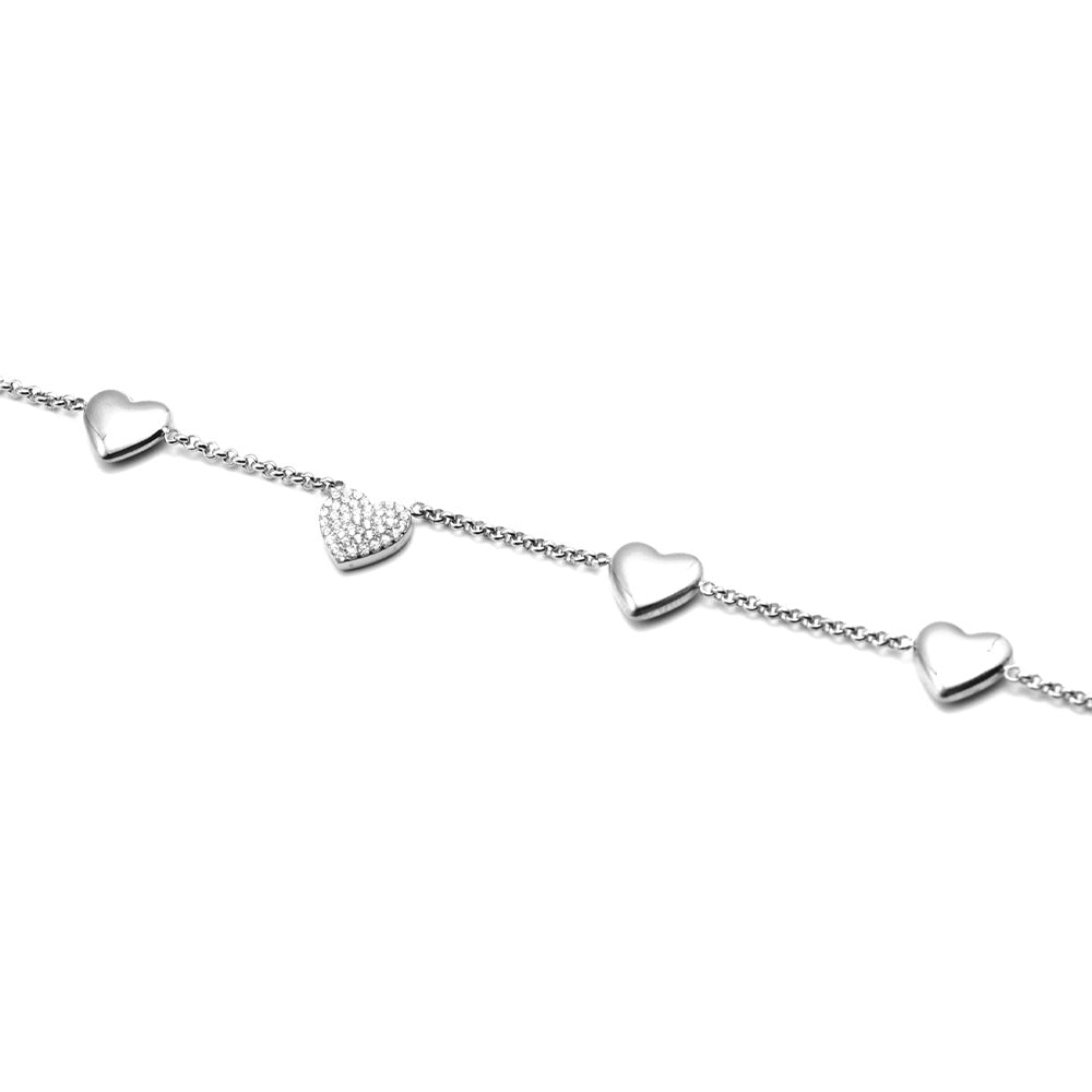 Bracciale Silver Cinque Cuori - Bracciale