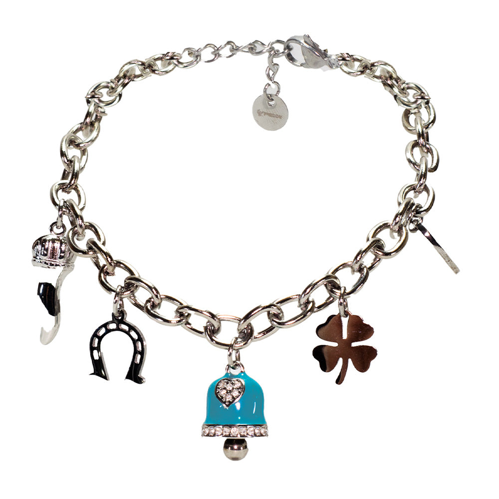 Bracciale Silver con Campana Azzurro e Charmes - Bracciale