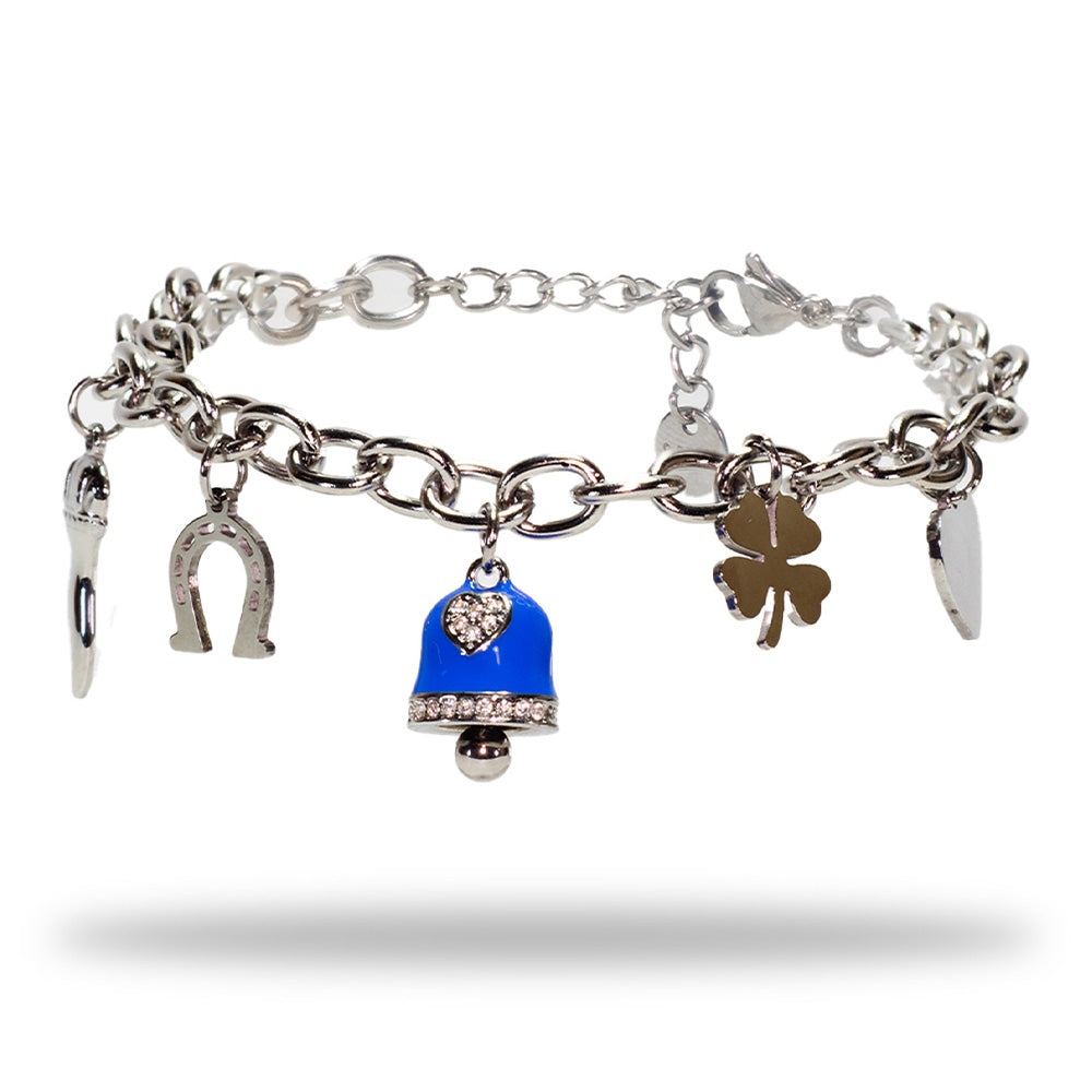 Bracciale Silver con Campana Blu e Charmes - Bracciale