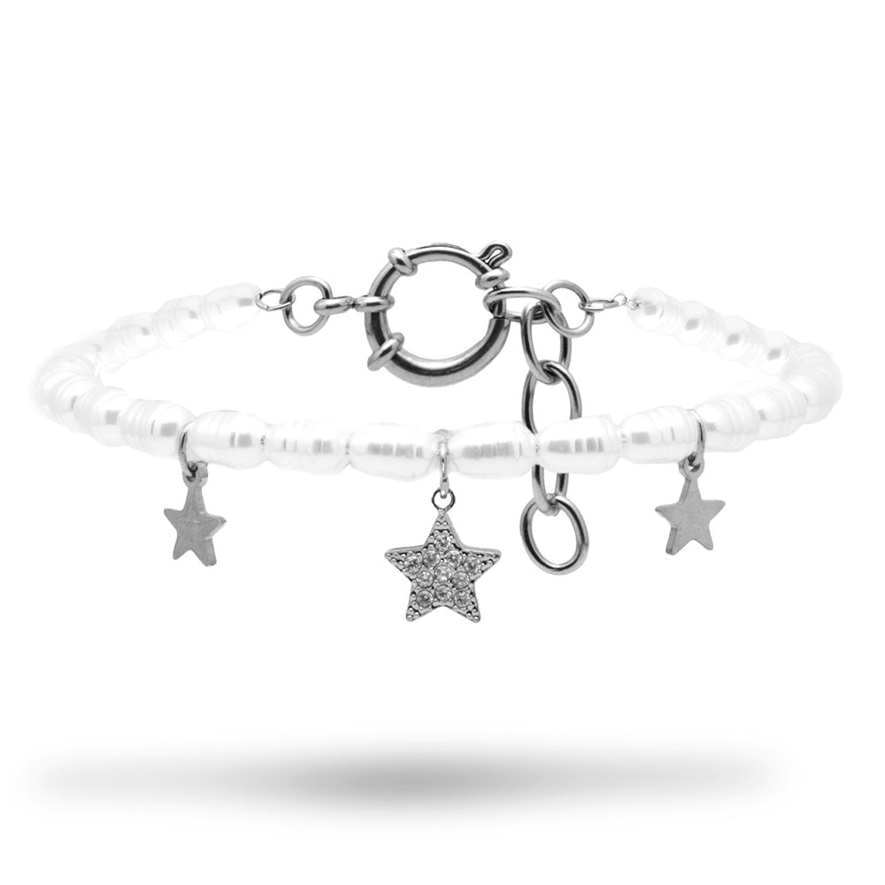 Bracciale Silver Stella con Gemme e Perle - Bracciale