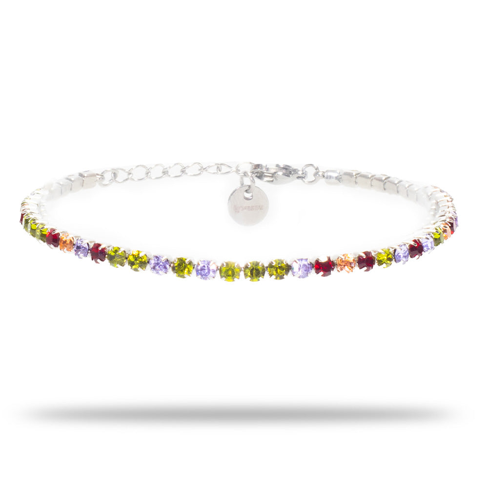 Bracciale Tennis Silver con Gemme Spring Vibes - 4 mm - Bracciale