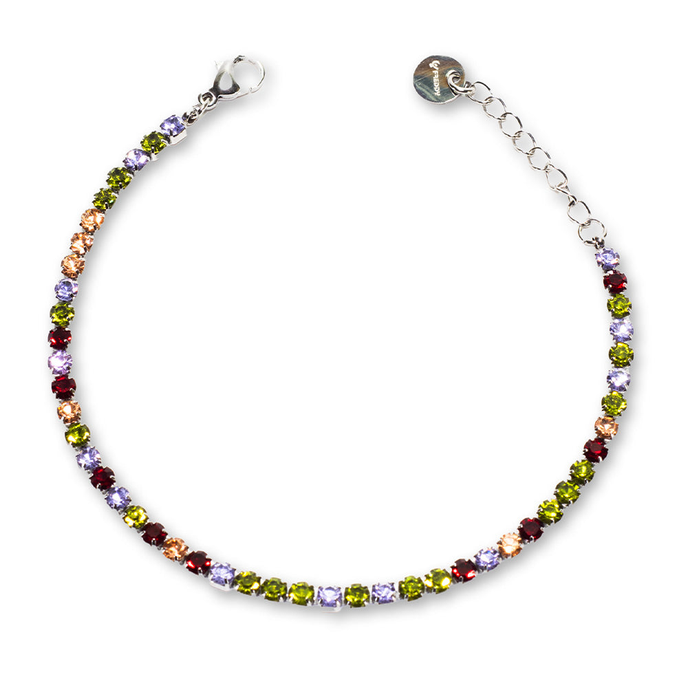 Bracciale Tennis Silver con Gemme Spring Vibes - 4 mm - Bracciale
