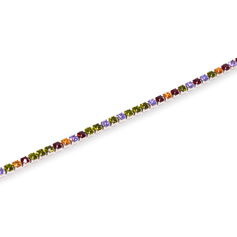 Bracciale Tennis Silver con Gemme Spring Vibes - 4 mm - Bracciale