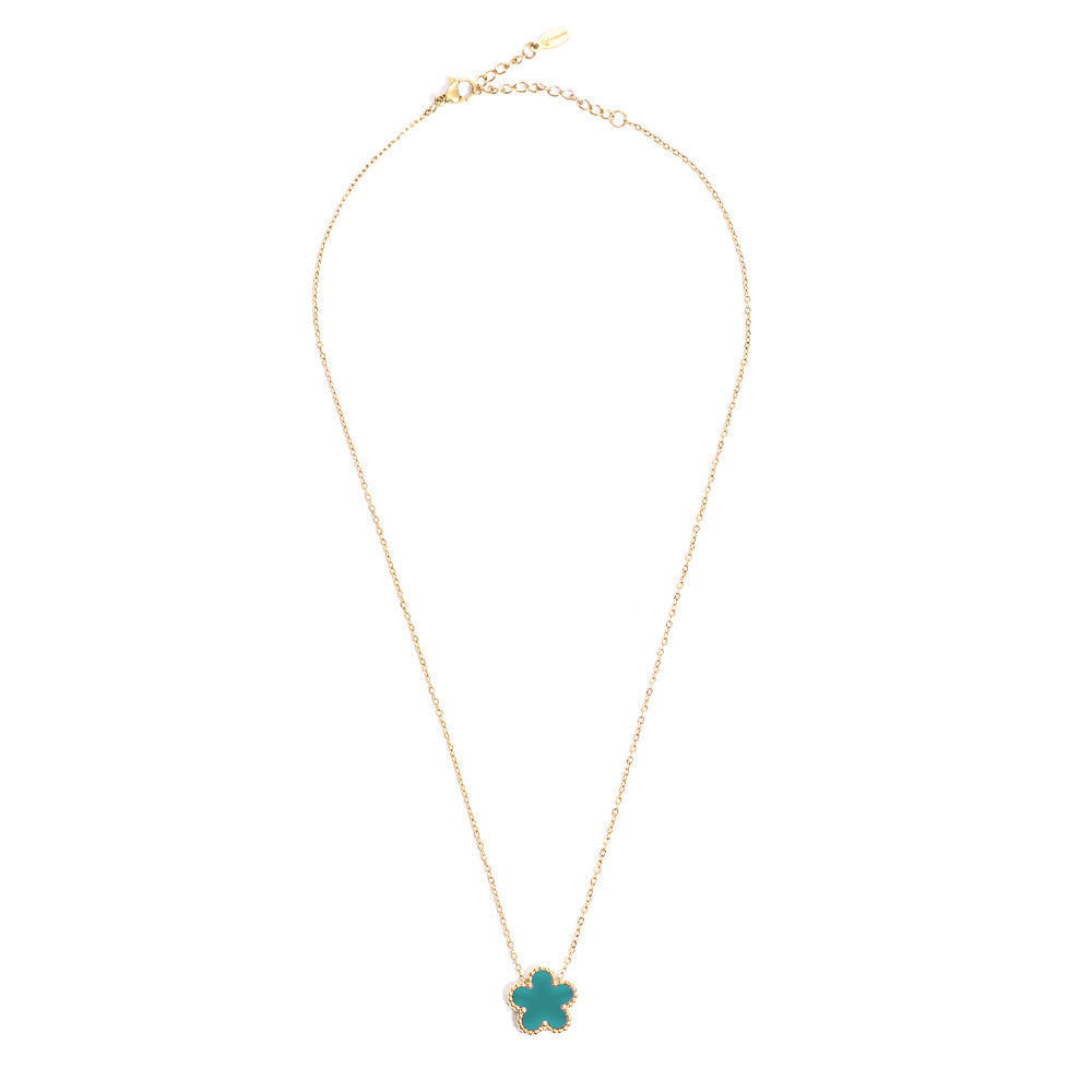 Collana Fiore Azzurro Gold Small