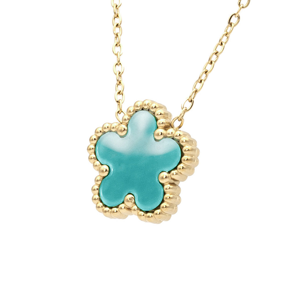Collana Fiore Azzurro Gold Small