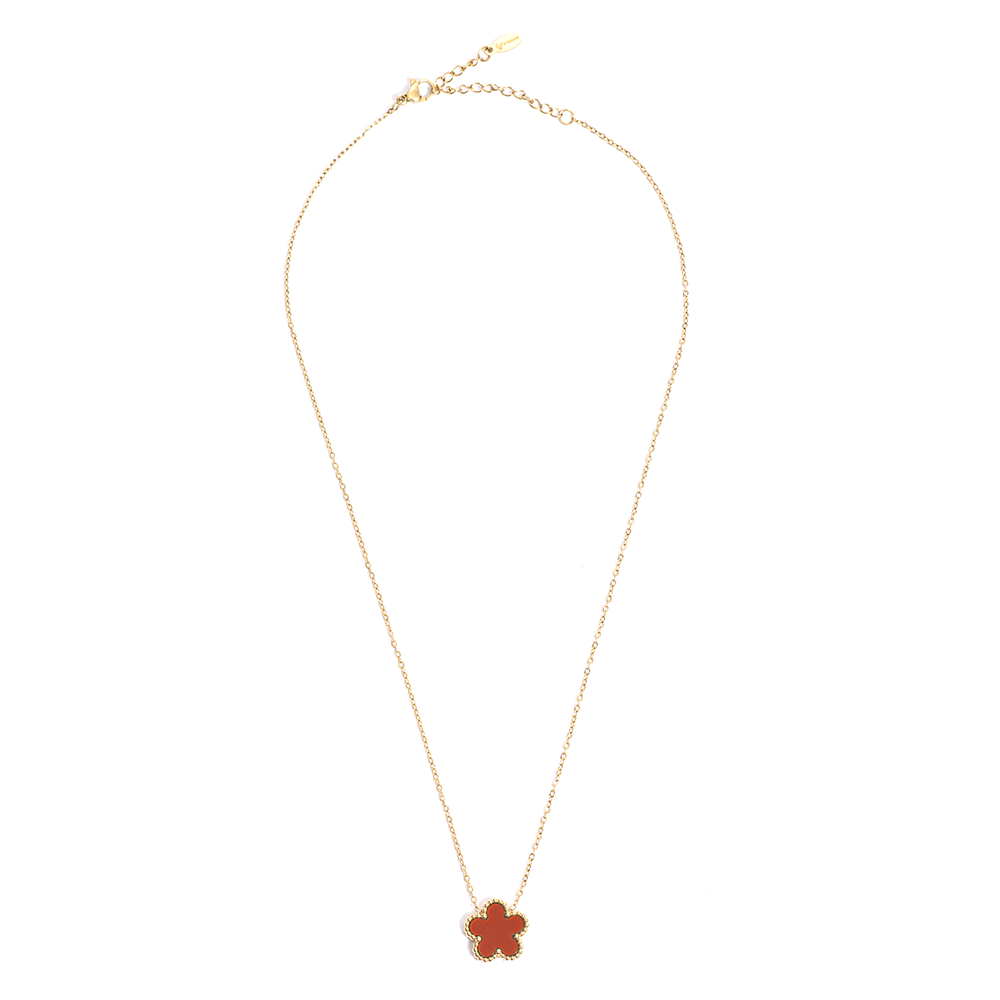 Collana Fiore Rosso Gold