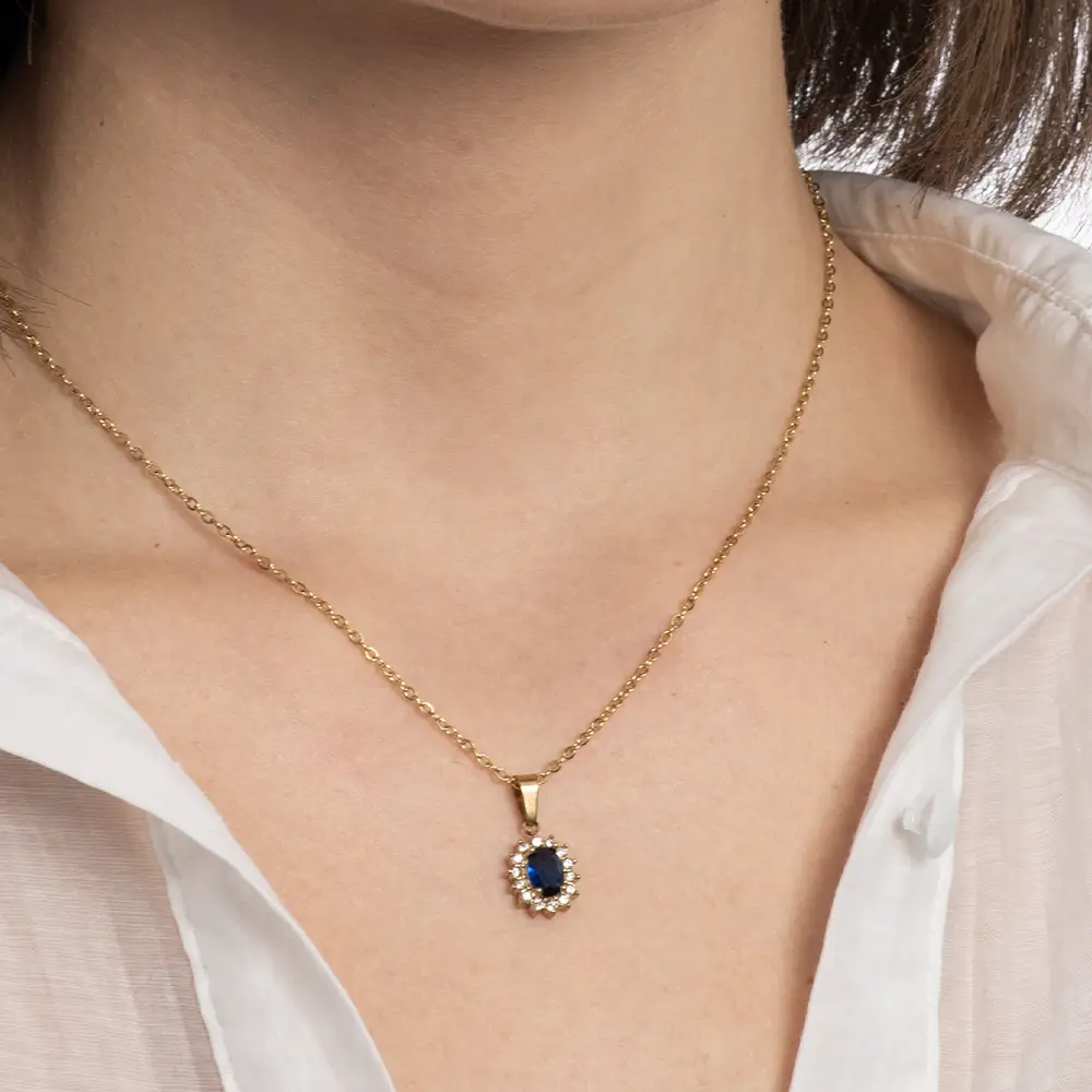 Collana Gemma Blu Gold