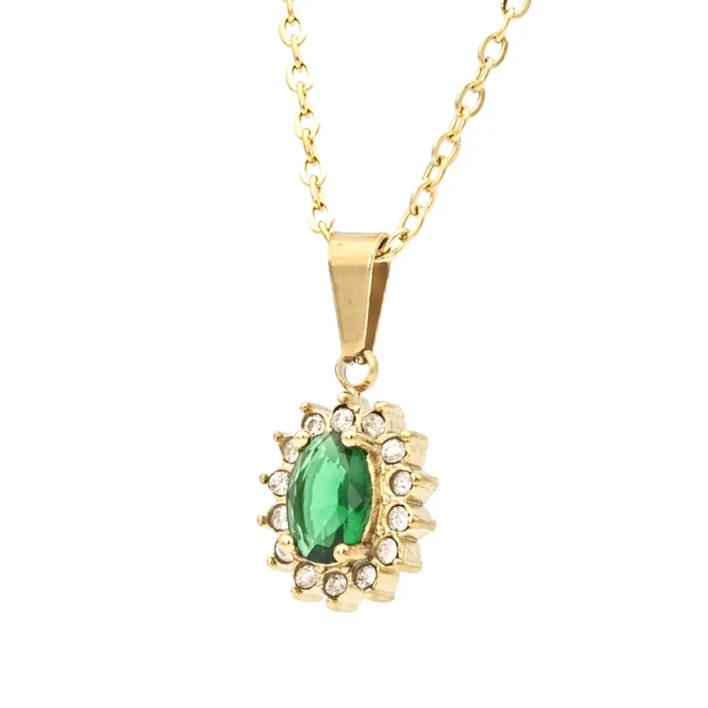 Collana Gemma Verde Gold