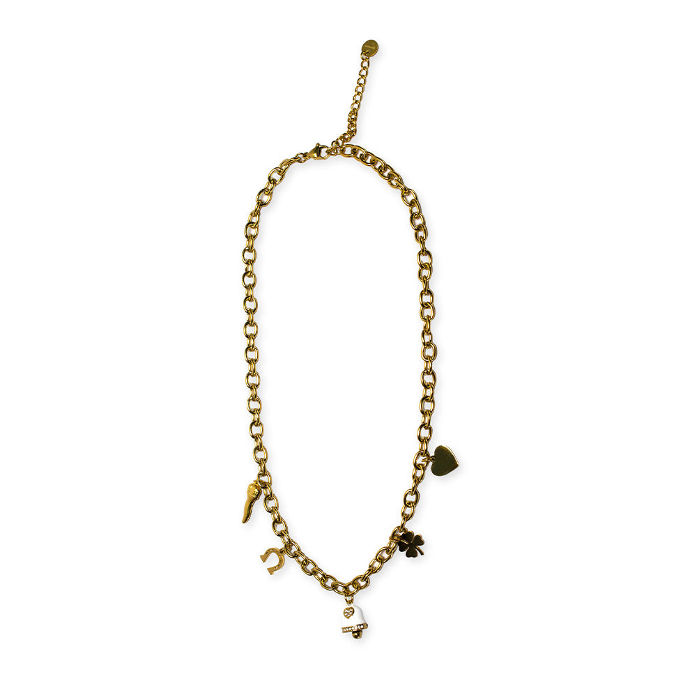 Collana Gold Campana Bianca e Charmes - collana