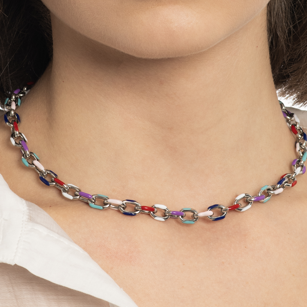 Collana Rainbow Silver