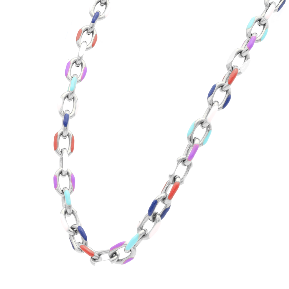 Collana Rainbow Silver