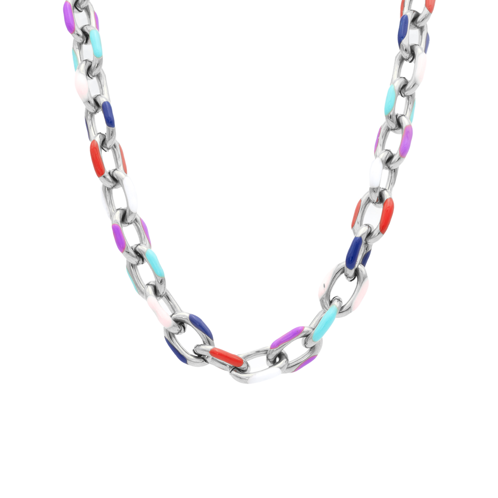 Collana Rainbow Silver