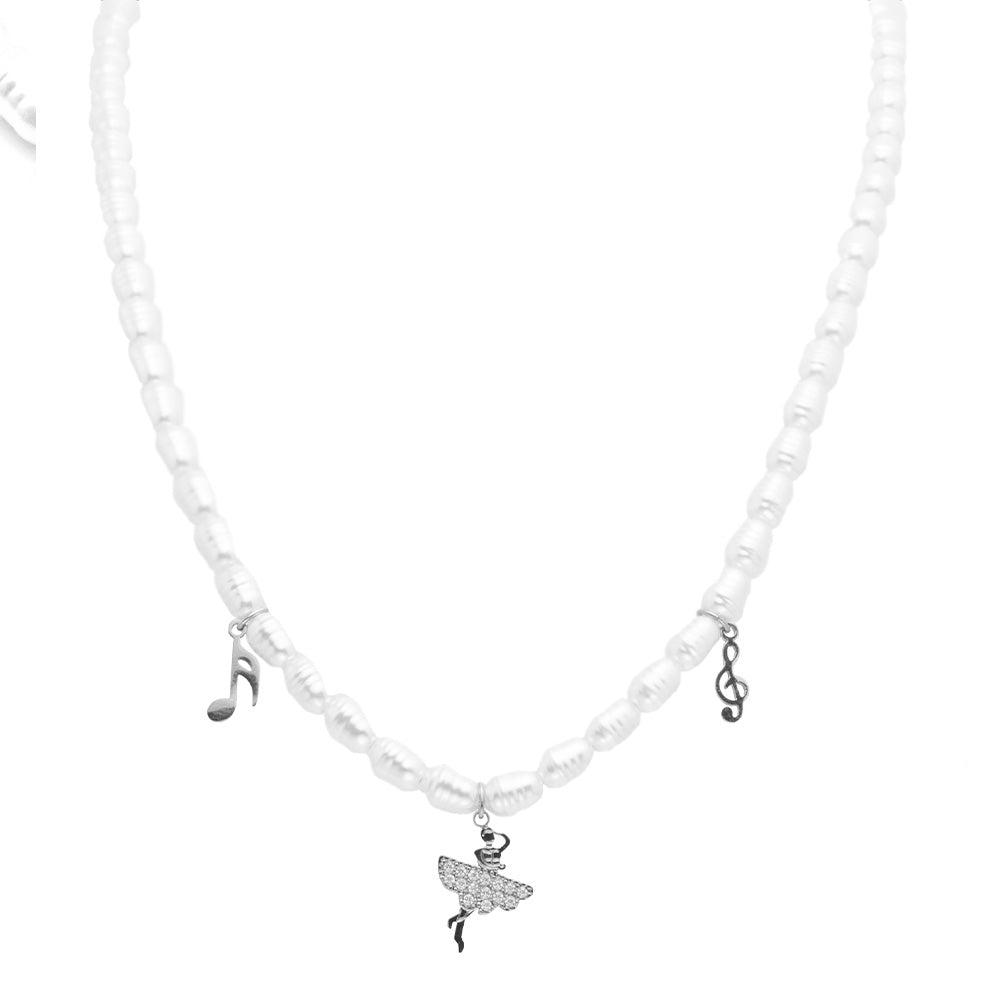 Collana Silver Ballerina e Perle - collana