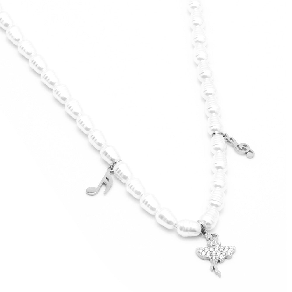 Collana Silver Ballerina e Perle - collana