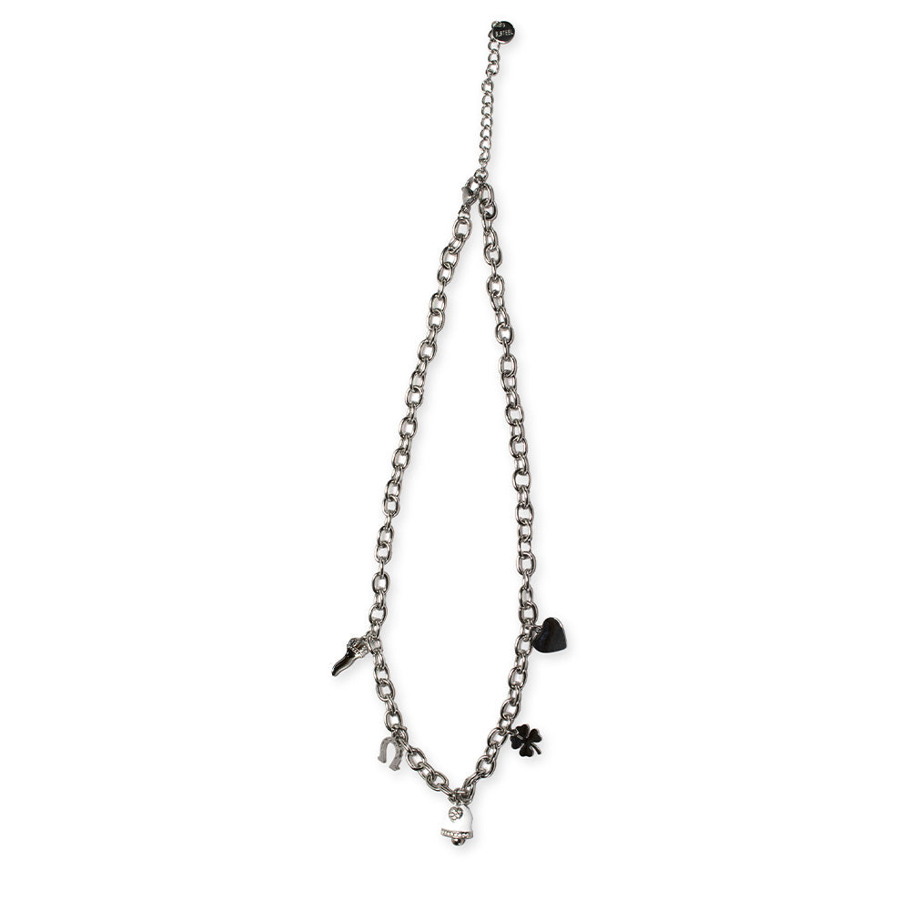 Collana Silver Campana Bianca e Charmes - collana