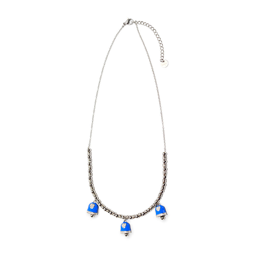 Collana Silver Campane Blu - collana
