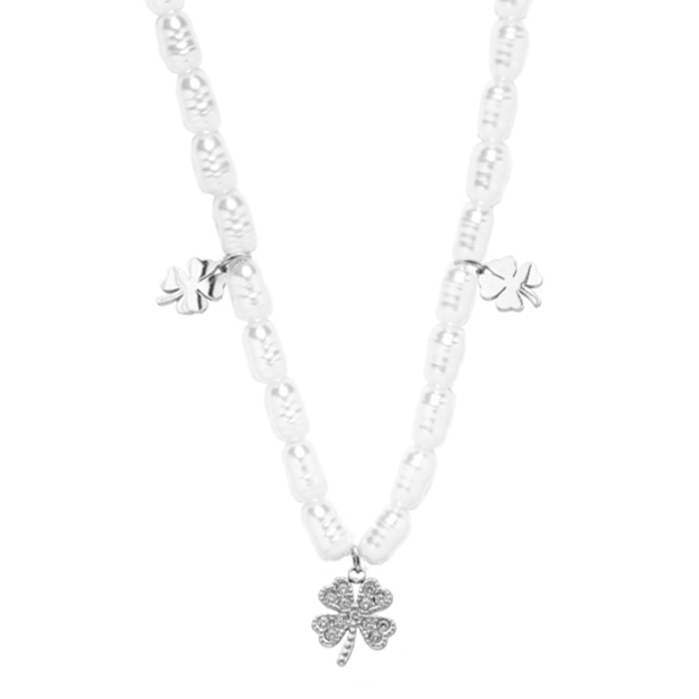 Collana Silver Quadrifoglio e Perle - collana