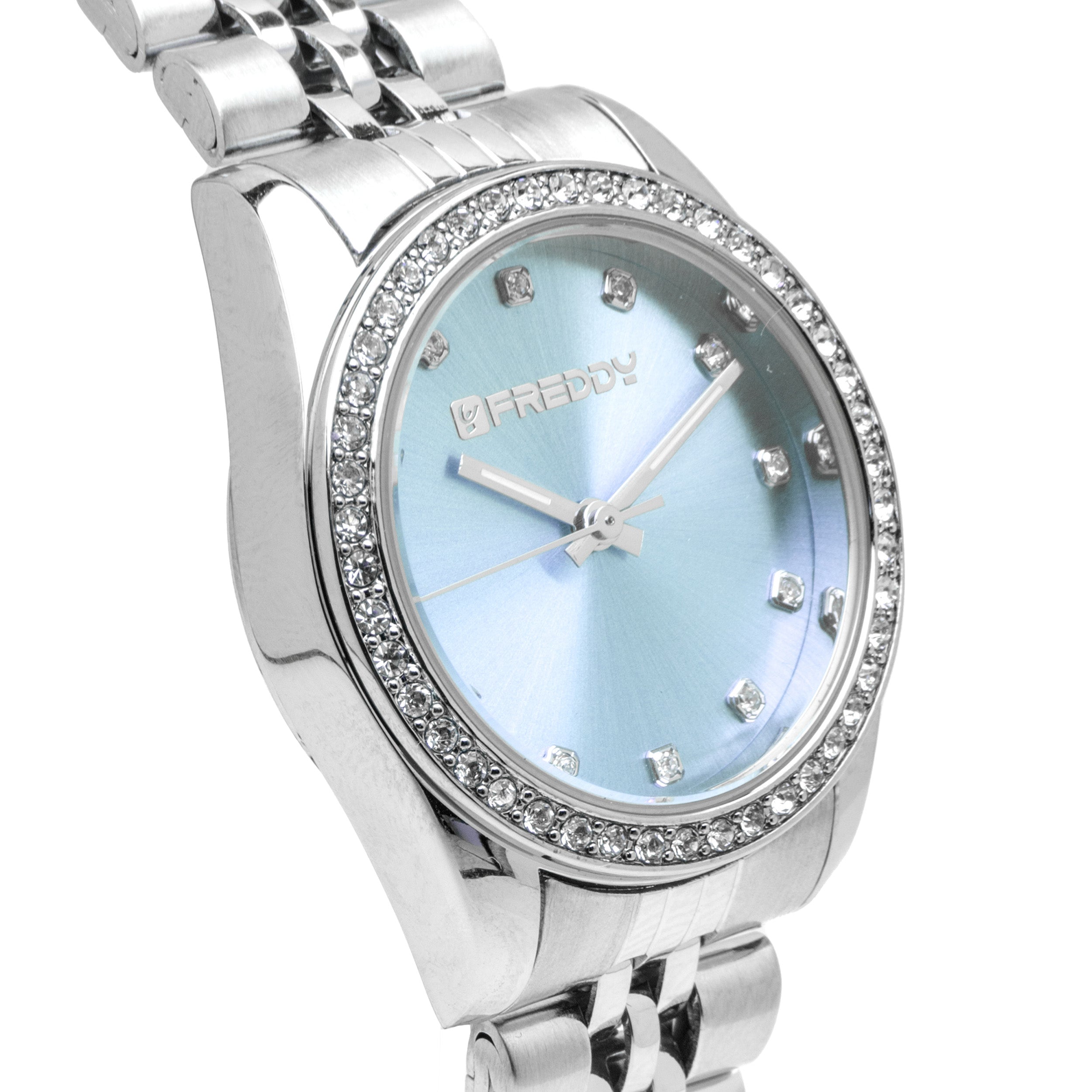 Freddy Joy Silver e Azzurro con Gemme - orologio