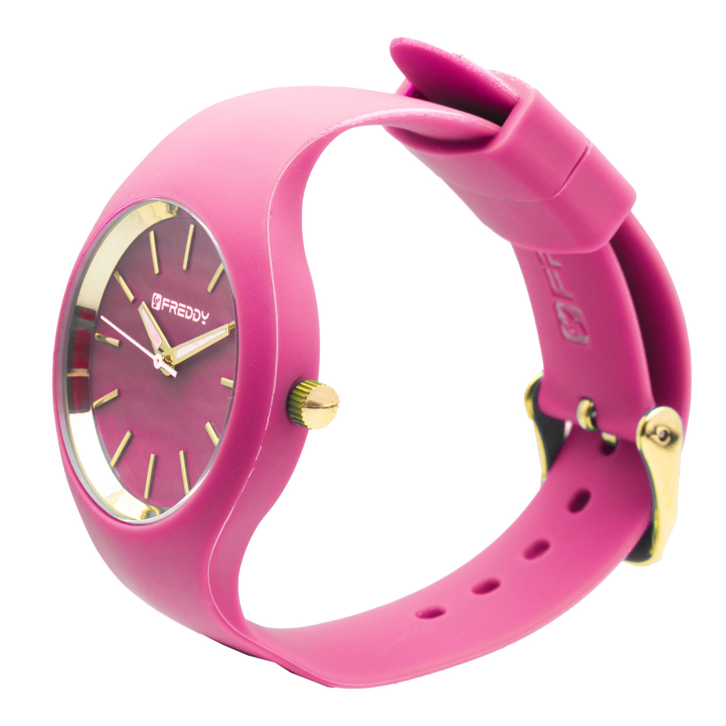 Freddy Rhythm Fucsia e Gold - orologio