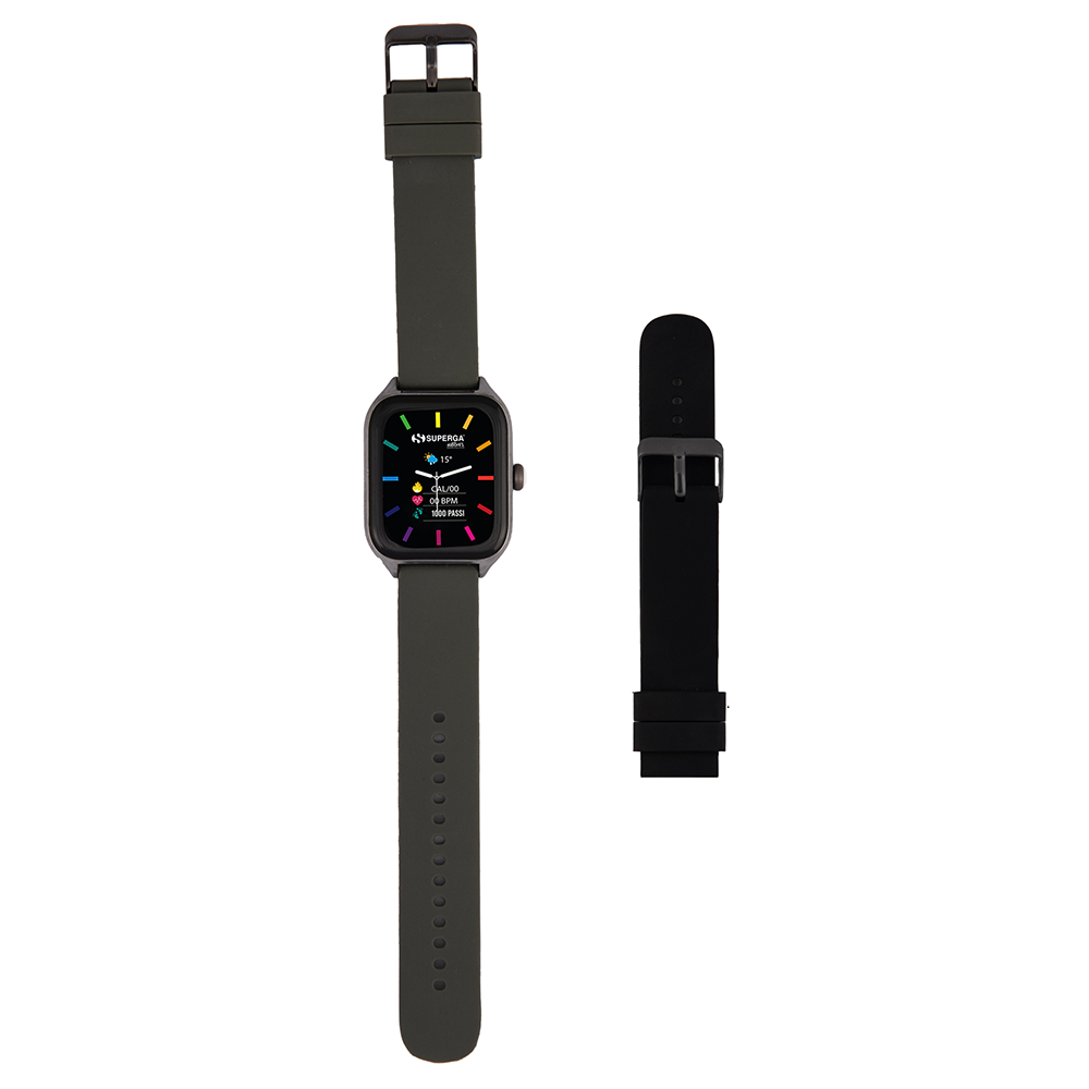 Superga Winner Smartwatch Nero e Verde Militare - Smartwatch